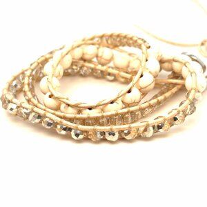 Victoria Emerson Brown Beaded Bracelet